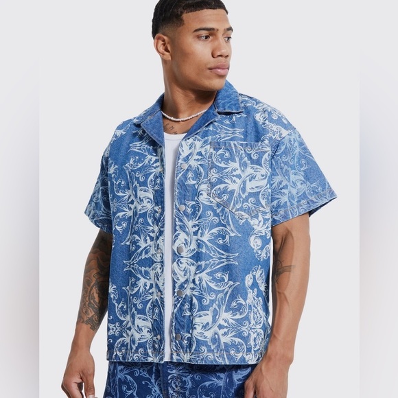New BAROQUE LASER PRINT SHIRT - Picture 3 of 5